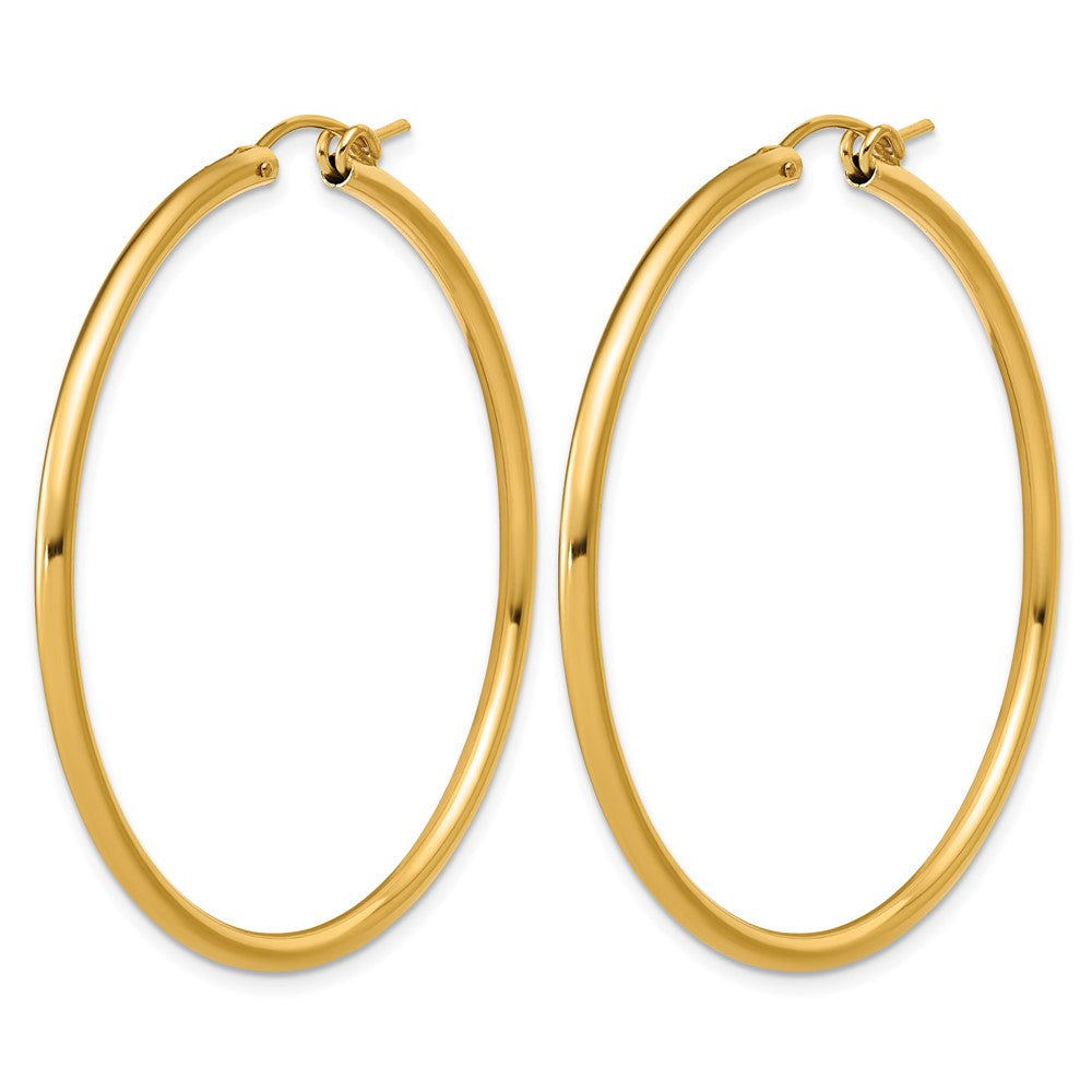 FJC Finejewelers 14 kt Yellow Gold Filled 1/20 Filled Eurowire Hoop Earrings 2.30 x 50 mm
