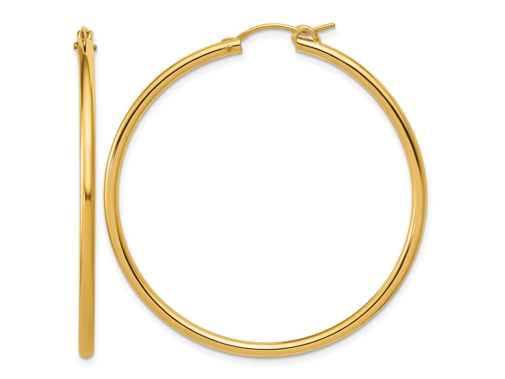 FJC Finejewelers 14 kt Yellow Gold Filled 1/20 Filled Eurowire Hoop Earrings 2.30 x 50 mm