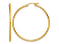 FJC Finejewelers 14 kt Yellow Gold Filled 1/20 Filled Eurowire Hoop Earrings 2.30 x 50 mm