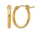 FJC Finejewelers 14 kt Yellow Gold Filled 1/20 Filled 2.30 x 15 x 20mm Oval Eurowire Hoop Earrings