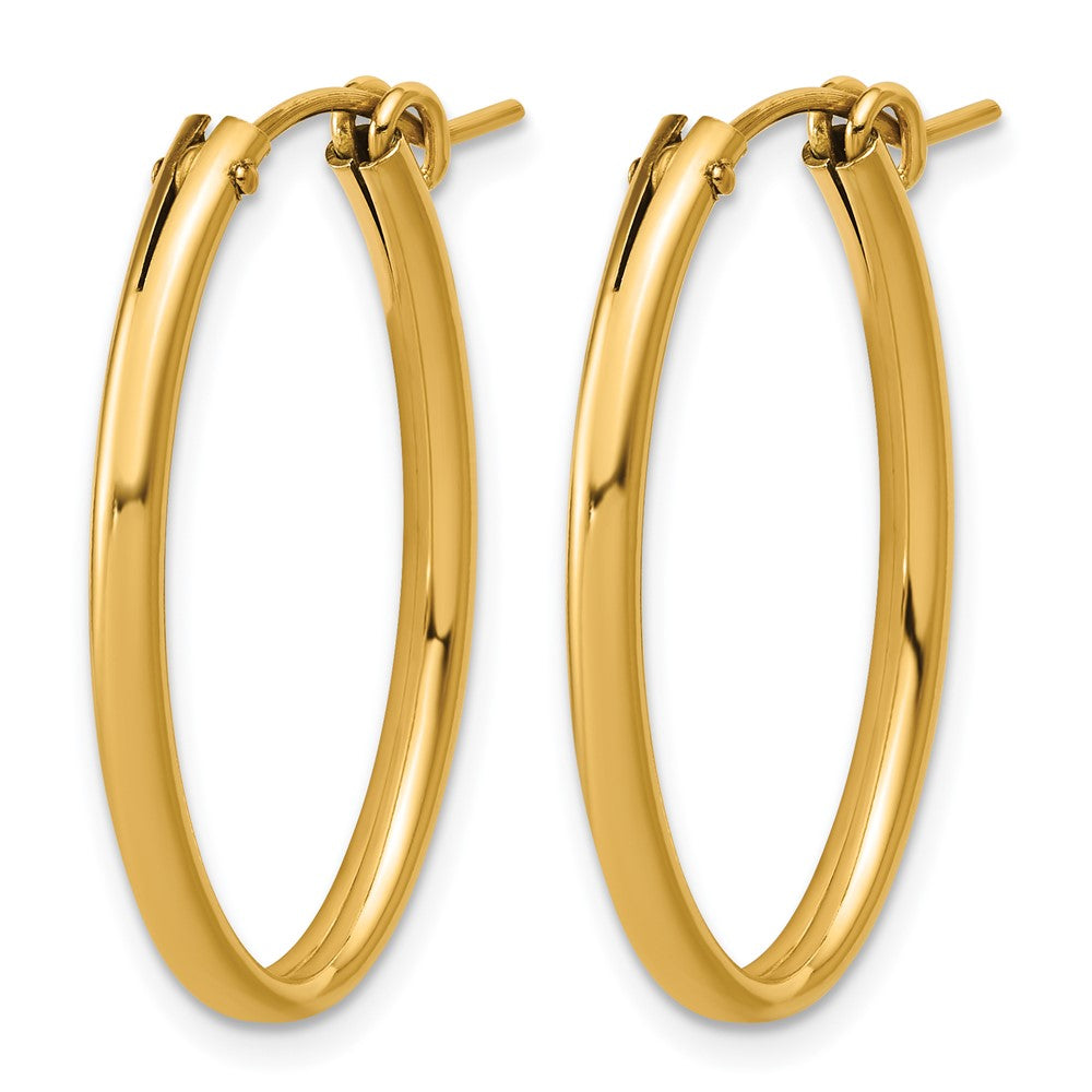 FJC Finejewelers 14 kt Yellow Gold Filled 1/20 Filled 2.30 x 20 x 30mm Oval Eurowire Hoop Earrings