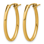 FJC Finejewelers 14 kt Yellow Gold Filled 1/20 Filled 2.30 x 20 x 30mm Oval Eurowire Hoop Earrings