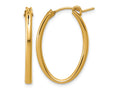 FJC Finejewelers 14 kt Yellow Gold Filled 1/20 Filled 2.30 x 20 x 30mm Oval Eurowire Hoop Earrings