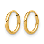 FJC Finejewelers 14 kt Yellow Gold Filled 1/20 Filled Endless Hoop Earrings 1.25 x 9 mm