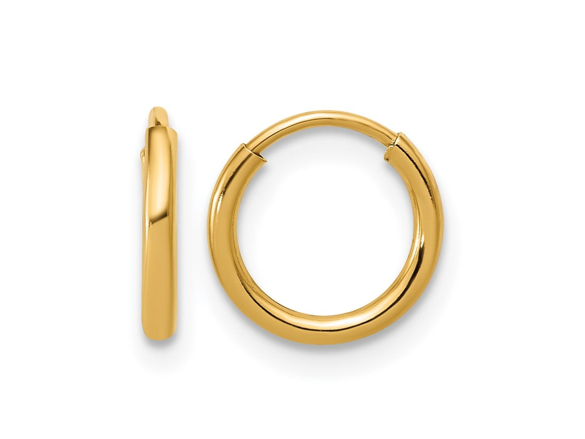 FJC Finejewelers 14 kt Yellow Gold Filled 1/20 Filled Endless Hoop Earrings 1.25 x 9 mm