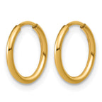 FJC Finejewelers 14 kt Yellow Gold Filled 1/20 Filled Endless Hoop Earrings 1.25  x 12 mm