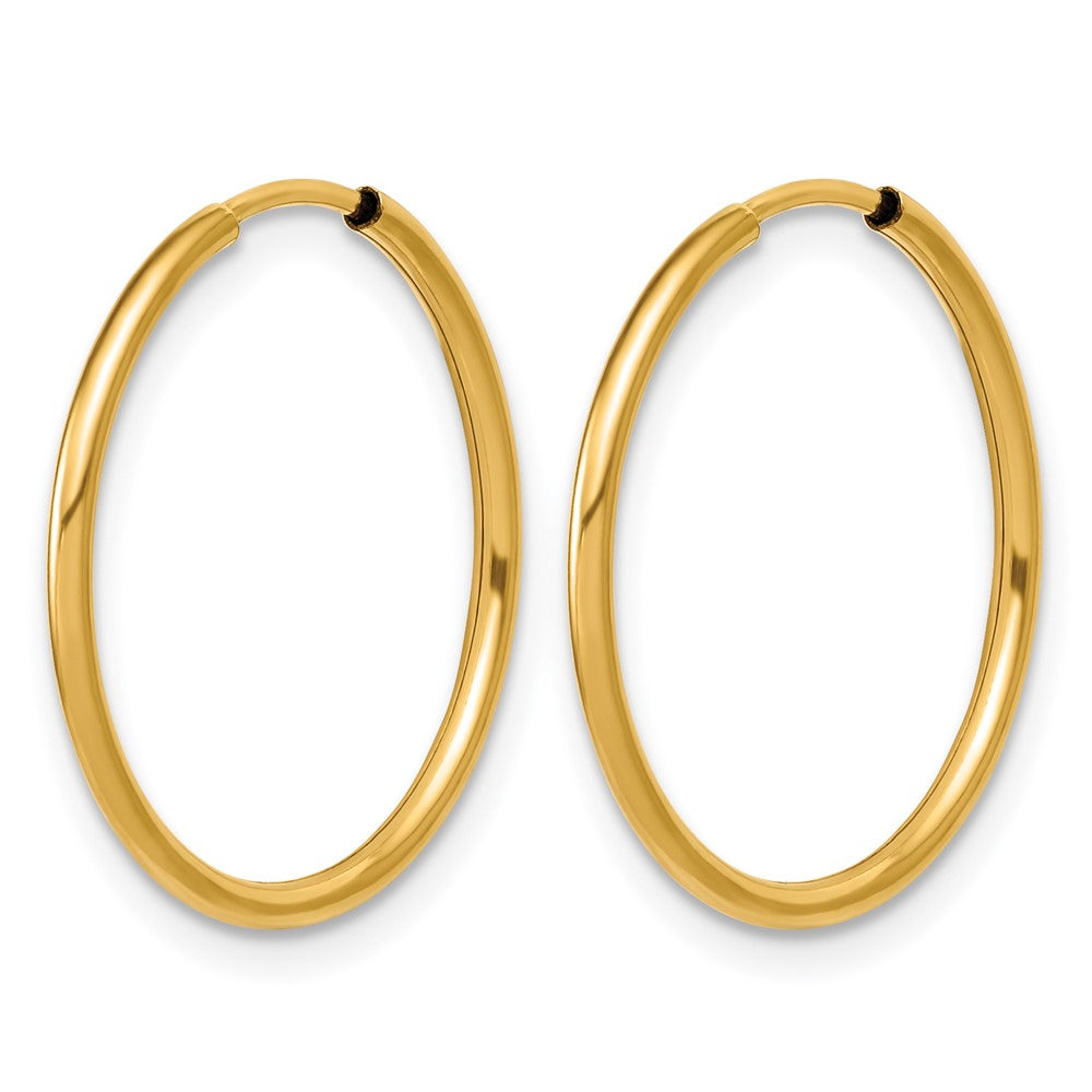 FJC Finejewelers 14 kt Yellow Gold Filled 1/20 Filled Endless Hoop Earrings 1.25  x 20 mm