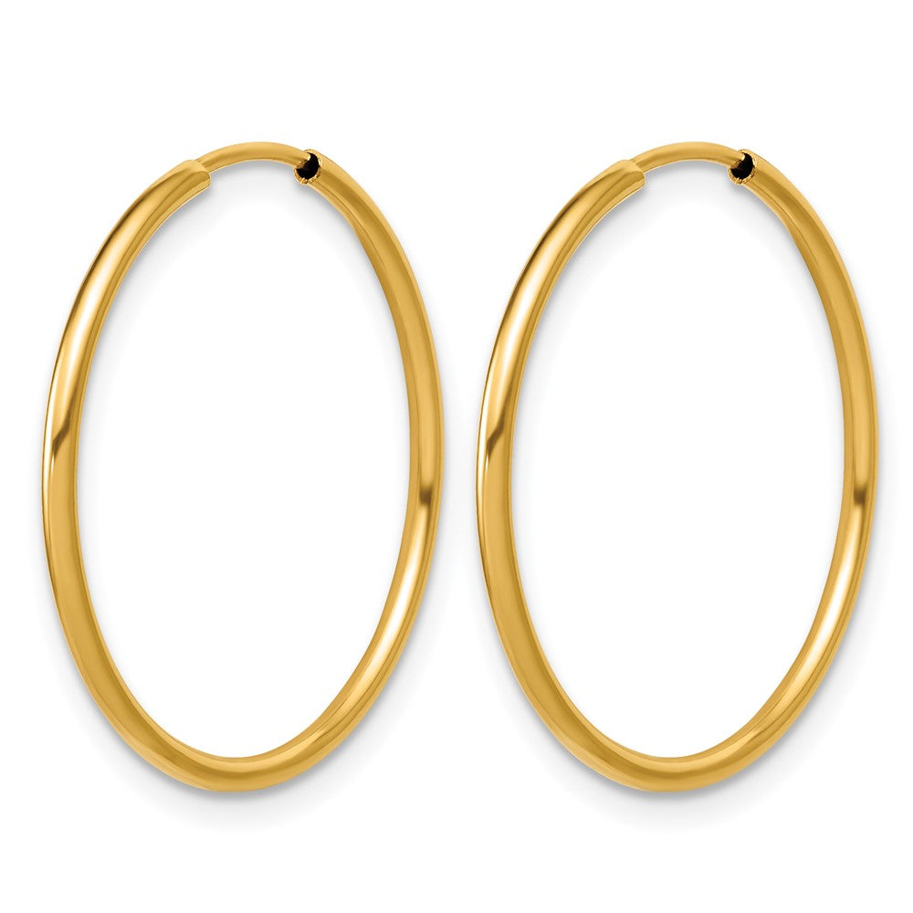 FJC Finejewelers 14 kt Yellow Gold Filled 1/20 Filled Endless Hoop Earrings 1.25 x 24 mm