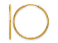 FJC Finejewelers 14 kt Yellow Gold Filled 1/20 Filled Endless Hoop Earrings 1.25 x 24 mm