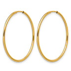 FJC Finejewelers 14 kt Yellow Gold Filled 1/20 Filled Endless Hoop Earrings 1.25 x 30 mm
