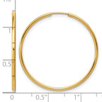 FJC Finejewelers 14 kt Yellow Gold Filled 1/20 Filled Endless Hoop Earrings 1.25 x 30 mm