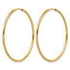 FJC Finejewelers 14 kt Yellow Gold Filled 1/20 Filled Endless Hoop Earrings 1.25 x 38 mm