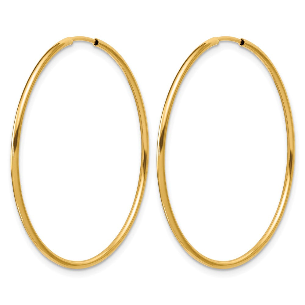 FJC Finejewelers 14 kt Yellow Gold Filled 1/20 Filled Endless Hoop Earrings 1.25 x 38 mm