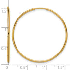 FJC Finejewelers 14 kt Yellow Gold Filled 1/20 Filled Endless Hoop Earrings 1.25 x 38 mm