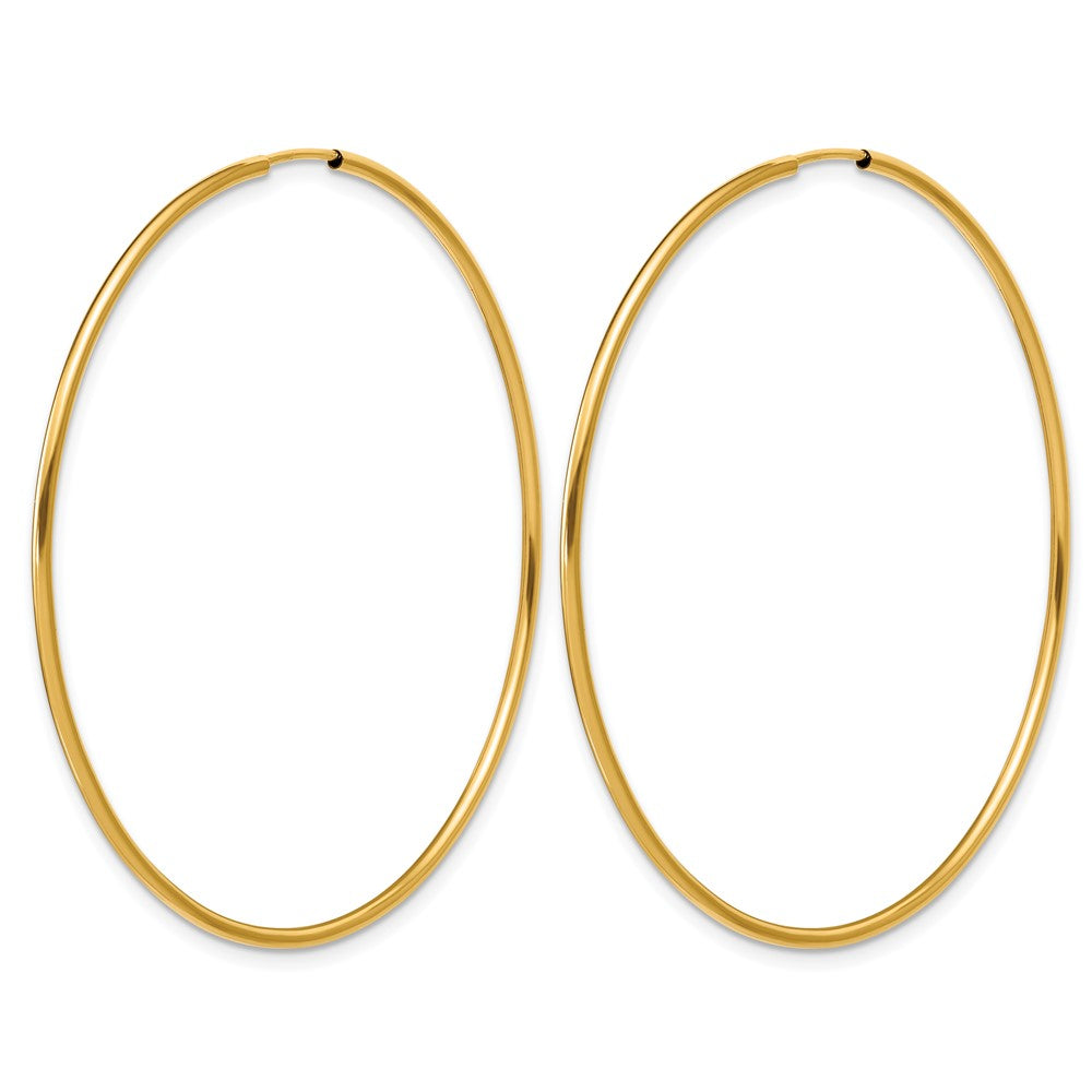 FJC Finejewelers 14 kt Yellow Gold Filled 1/20 Filled Endless Hoop Earrings 1.25 x 50 mm
