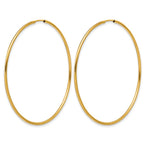FJC Finejewelers 14 kt Yellow Gold Filled 1/20 Filled Endless Hoop Earrings 1.25 x 50 mm