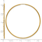 FJC Finejewelers 14 kt Yellow Gold Filled 1/20 Filled Endless Hoop Earrings 1.25 x 50 mm