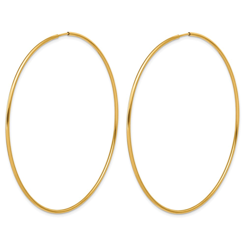 FJC Finejewelers 14 kt Yellow Gold Filled 1/20 Filled Endless Hoop Earrings 1.25 x 65 mm