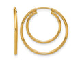 FJC Finejewelers 14 kt Yellow Gold Filled 1/20 Filled Double Endless Hoop Earrings  1.30 x 16 and 24 mm