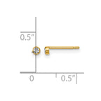 FJC Finejewelers 14 kt Yellow Gold Filled Stud 1/20 Filled 2.50mm CZ Bezel Post Earrings