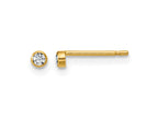 FJC Finejewelers 14 kt Yellow Gold Filled Stud 1/20 Filled 2.50mm CZ Bezel Post Earrings