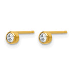 FJC Finejewelers 14 kt Yellow Gold Filled Stud 1/20 Filled 3.50mm CZ Bezel Post Earrings