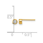 FJC Finejewelers 14 kt Yellow Gold Filled Stud 1/20 Filled 3.50mm CZ Bezel Post Earrings