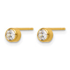 FJC Finejewelers 14 kt Yellow Gold Filled Stud 1/20 Filled 4.50mm CZ Bezel Post Earrings