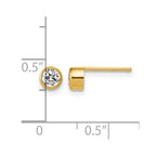 FJC Finejewelers 14 kt Yellow Gold Filled Stud 1/20 Filled 4.50mm CZ Bezel Post Earrings
