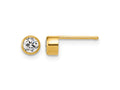 FJC Finejewelers 14 kt Yellow Gold Filled Stud 1/20 Filled 4.50mm CZ Bezel Post Earrings