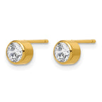 FJC Finejewelers 14 kt Yellow Gold Filled Stud 1/20 Filled 5.60mm CZ Bezel Post Earrings