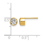 FJC Finejewelers 14 kt Yellow Gold Filled Stud 1/20 Filled 5.60mm CZ Bezel Post Earrings