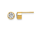 FJC Finejewelers 14 kt Yellow Gold Filled Stud 1/20 Filled 5.60mm CZ Bezel Post Earrings
