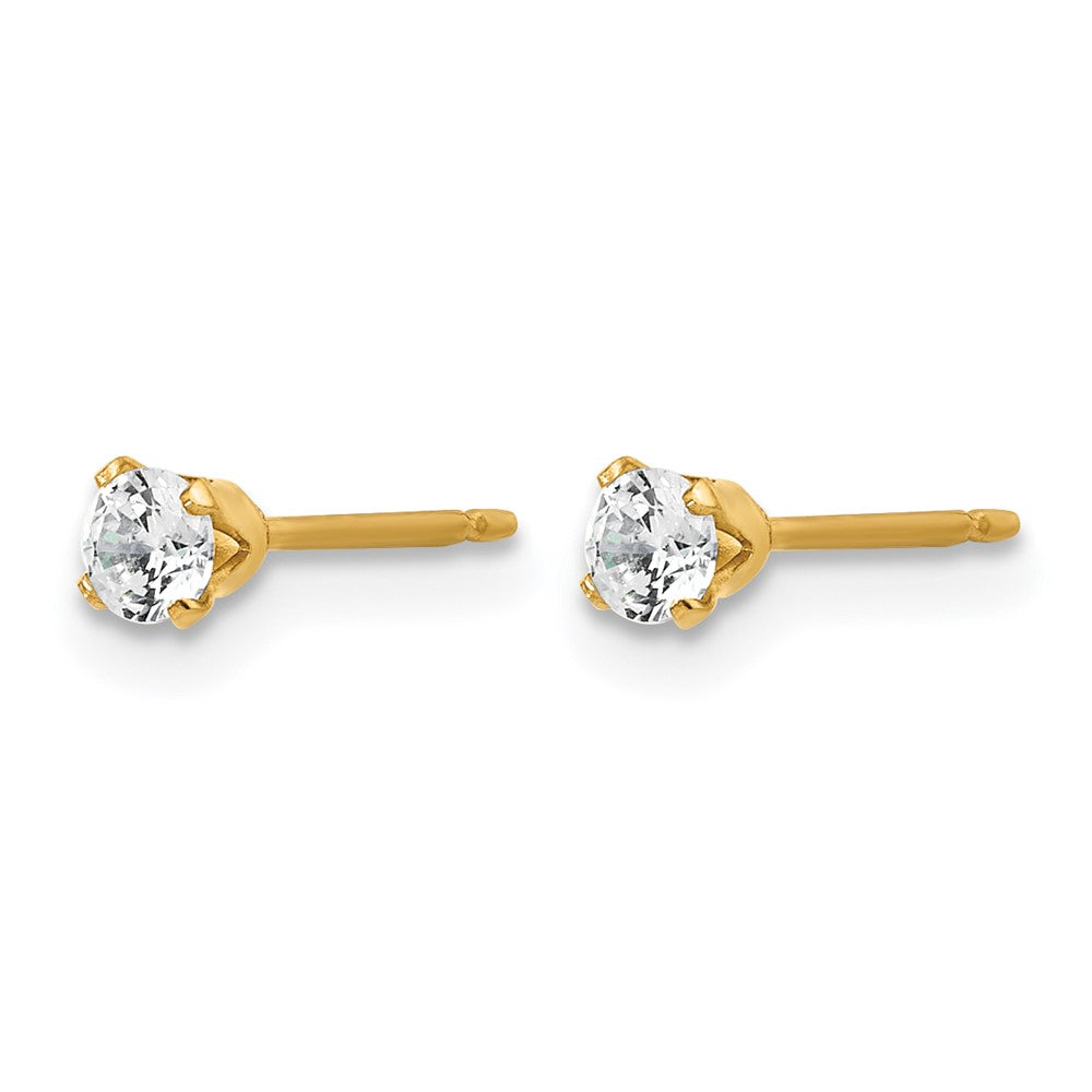 FJC Finejewelers 14 kt Yellow Gold Filled 1/20 Filled CZ Stud Post Earrings 3 mm