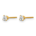 FJC Finejewelers 14 kt Yellow Gold Filled 1/20 Filled CZ Stud Post Earrings 3 mm