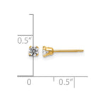FJC Finejewelers 14 kt Yellow Gold Filled 1/20 Filled CZ Stud Post Earrings 3 mm