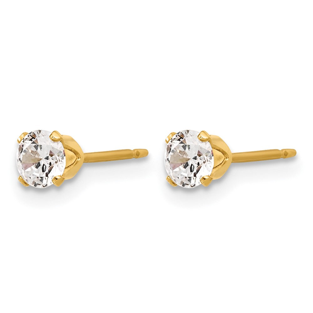 FJC Finejewelers 14 kt Yellow Gold Filled 1/20 Filled 4mm CZ Stud Post Earrings
