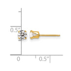 FJC Finejewelers 14 kt Yellow Gold Filled 1/20 Filled 4mm CZ Stud Post Earrings