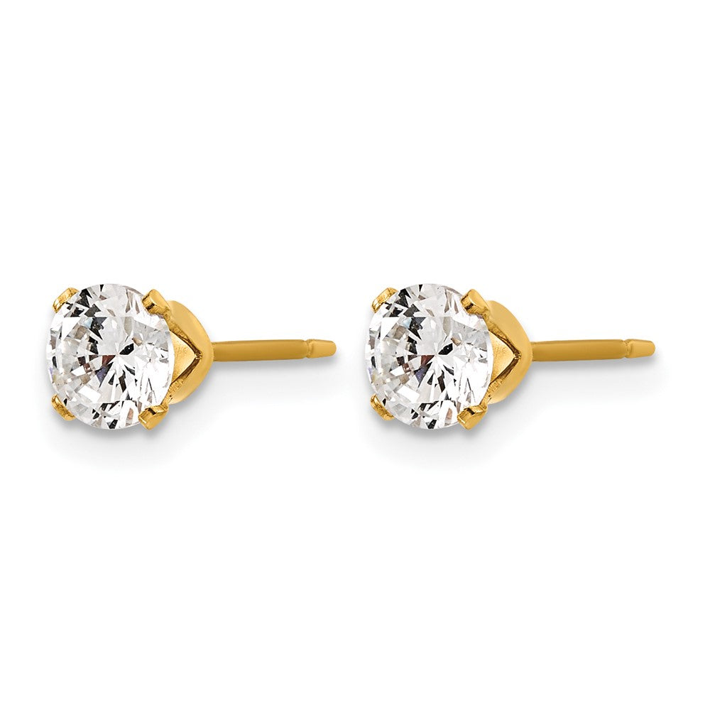FJC Finejewelers 14 kt Yellow Gold Filled 1/20 Filled CZ Stud Post Earrings 5 mm