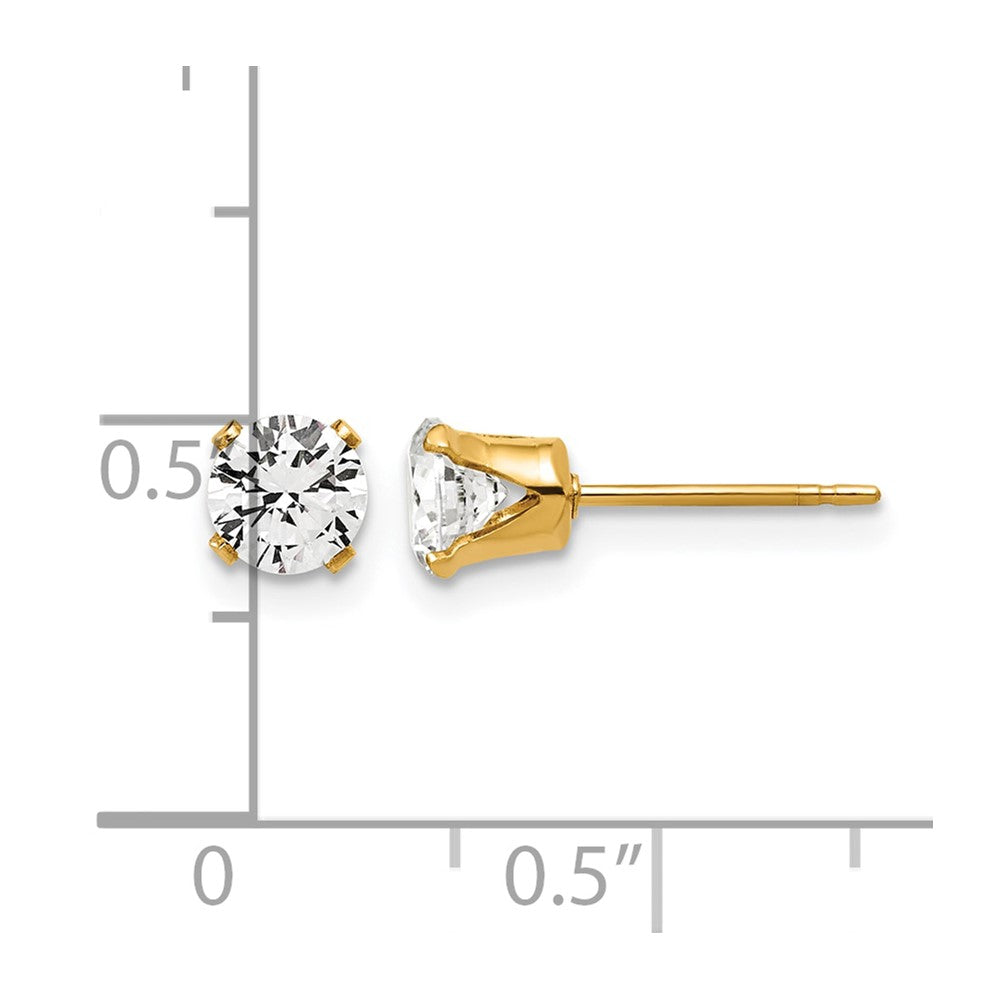 FJC Finejewelers 14 kt Yellow Gold Filled 1/20 Filled CZ Stud Post Earrings 5 mm