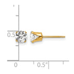 FJC Finejewelers 14 kt Yellow Gold Filled 1/20 Filled CZ Stud Post Earrings 5 mm