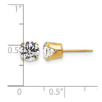 FJC Finejewelers 14 kt Yellow Gold Filled 1/20 Filled CZ Stud Post Earrings 6 x 6 mm