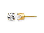 FJC Finejewelers 14 kt Yellow Gold Filled 1/20 Filled CZ Stud Post Earrings 6 x 6 mm