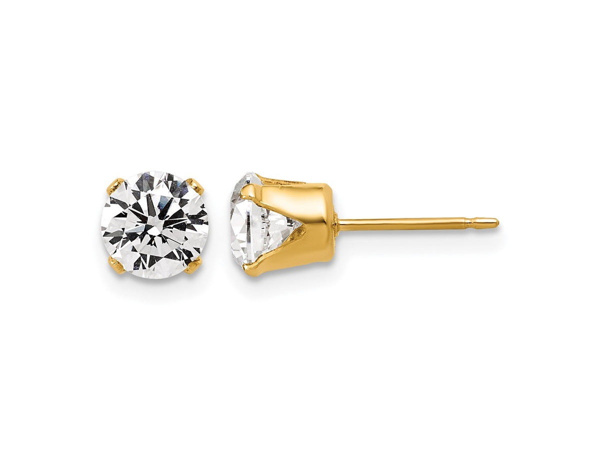 FJC Finejewelers 14 kt Yellow Gold Filled 1/20 Filled CZ Stud Post Earrings 6 x 6 mm
