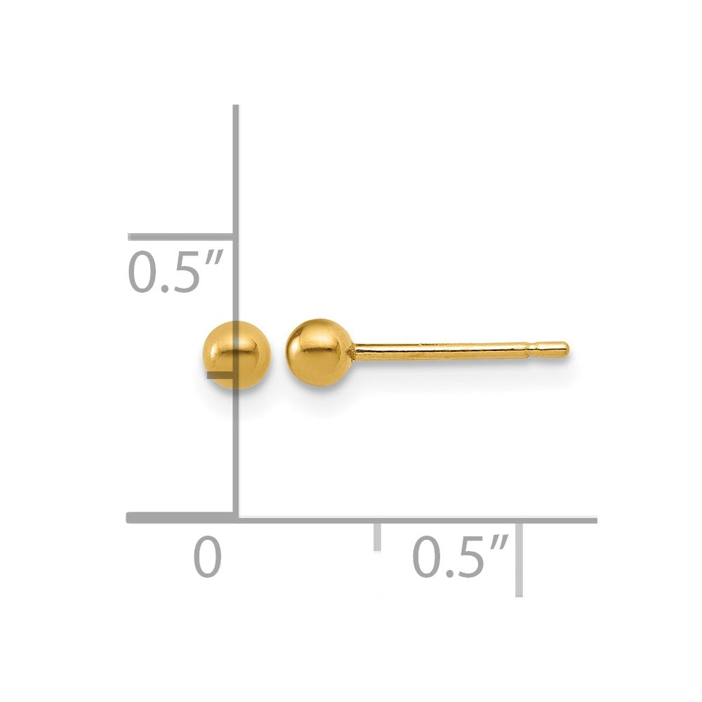 FJC Finejewelers 14 kt Yellow Gold Filled 1/20 Filled Ball Post Earrings 3 x 3 mm