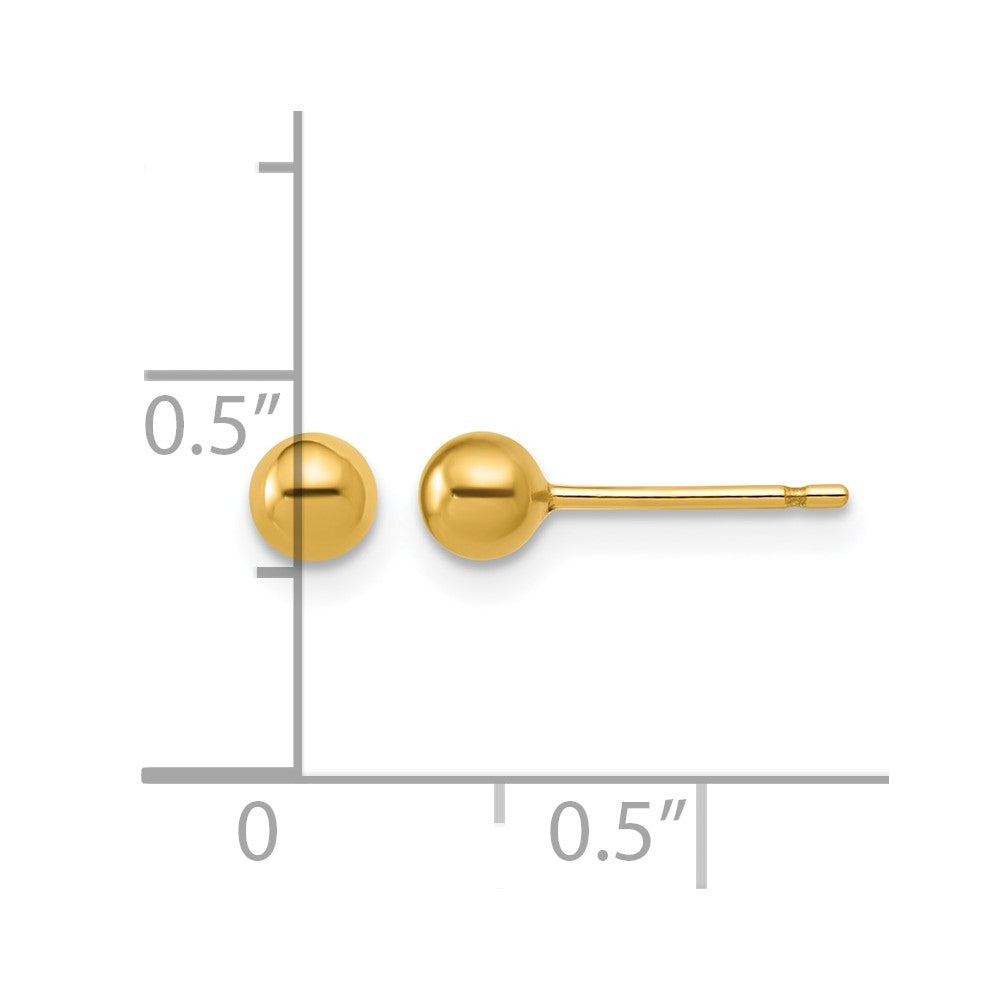 FJC Finejewelers 14 kt Yellow Gold Filled 1/20 Filled Ball Post Earrings 4 x 4 mm