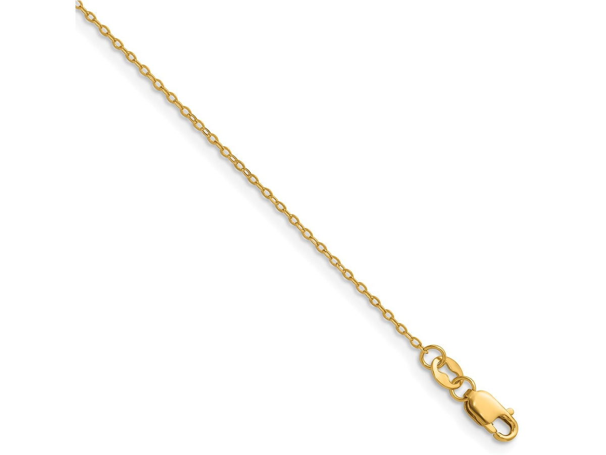 FJC Finejewelers 14 kt Yellow Gold Filled 1/20 Filled Flat Cable with Lobster Clasp Chain 18 Inches x 1.2 mm