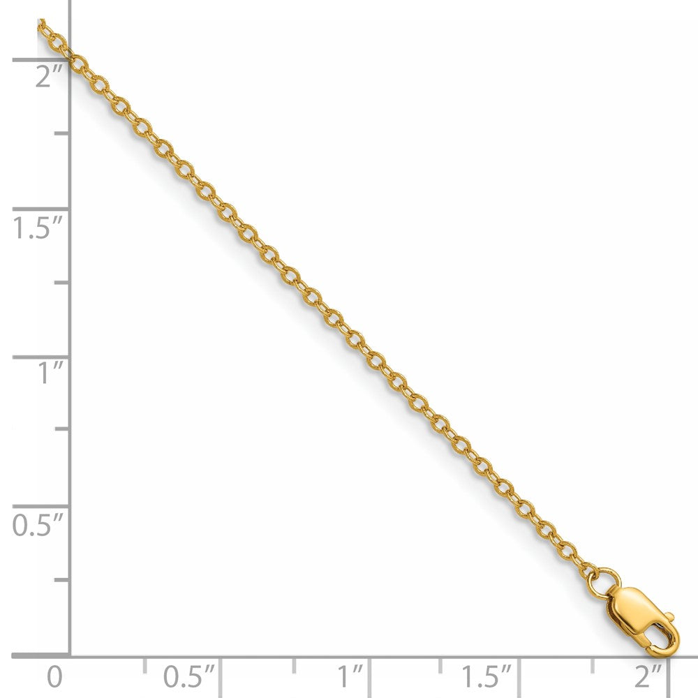 FJC Finejewelers 14 kt Yellow Gold Filled 1/20 Filled 1.60mm Flat Cable with Lobster Clasp Chain 20 Inches x 1.6 mm