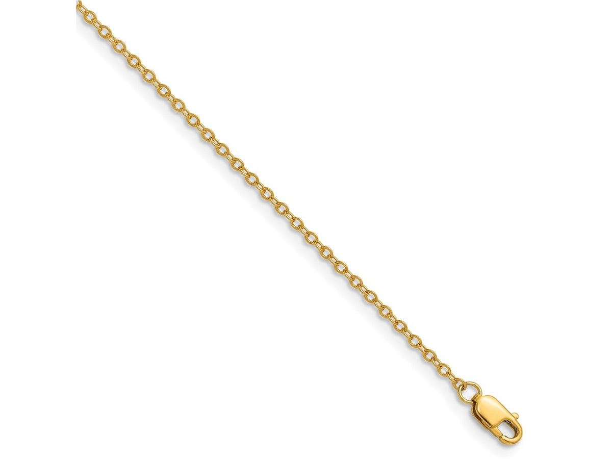 FJC Finejewelers 14 kt Yellow Gold Filled 1/20 Filled 1.60mm Flat Cable with Lobster Clasp Chain 20 Inches x 1.6 mm