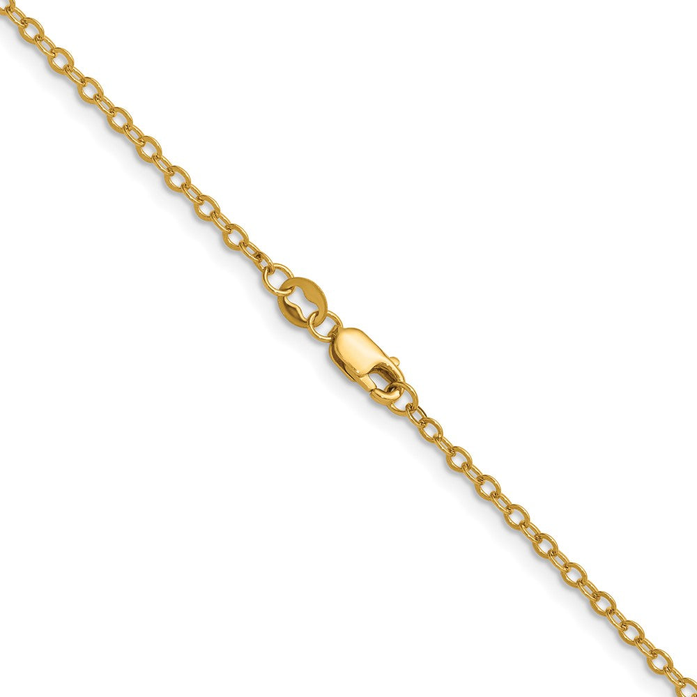 FJC Finejewelers 14 kt Yellow Gold Filled 1/20 Filled Flat Cable with Lobster Clasp 16in Chain 16 Inches x 2 mm